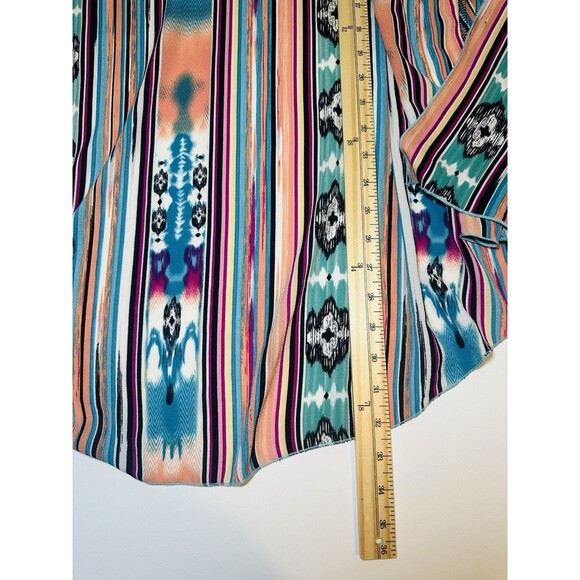 Now N Forever Aztec Print Colorful Open Front Cardigan Kimono Boho Plus Size‎ 2X - Picture 8 of 8